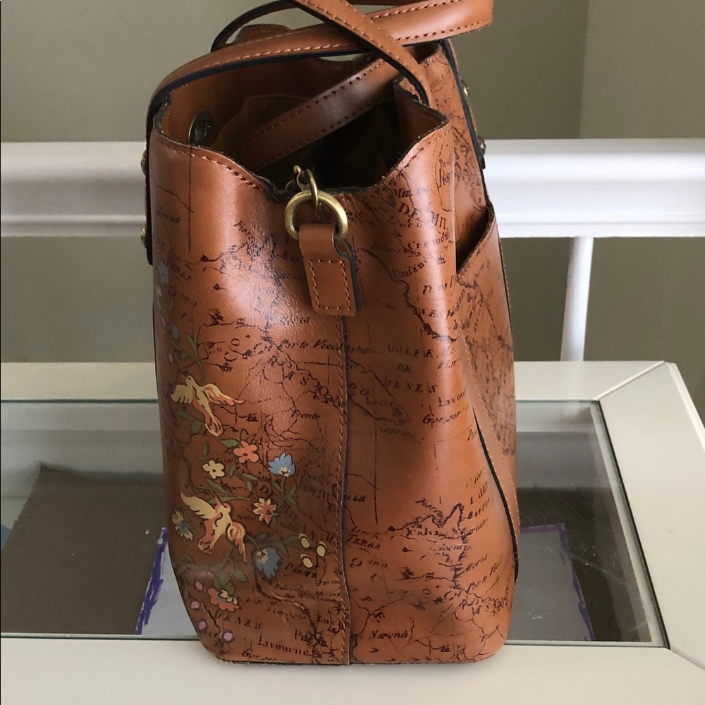 Patricia Nash Darby Floral Map medium satchel/tote - Picture 4 of 12